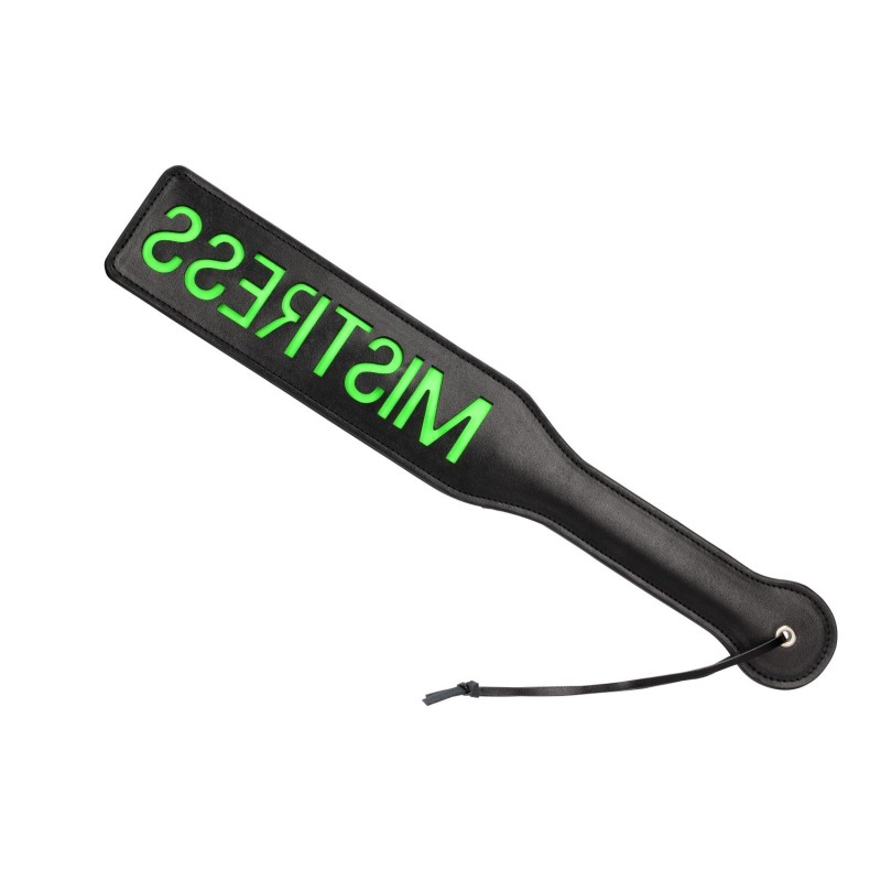 'Mistress'' Paddle - Glow in the Dark - Black/Neon Green